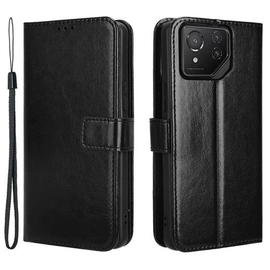 For Asus ROG Phone 8 Pro 5G / 8 5G Wallet Case Crazy Horse Texture PU Leather Phone Protector
