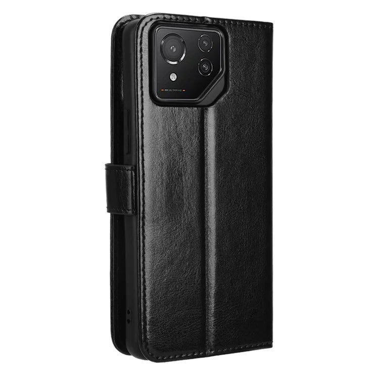 For Asus ROG Phone 8 Pro 5G / 8 5G Wallet Case Crazy Horse Texture PU Leather Phone Protector