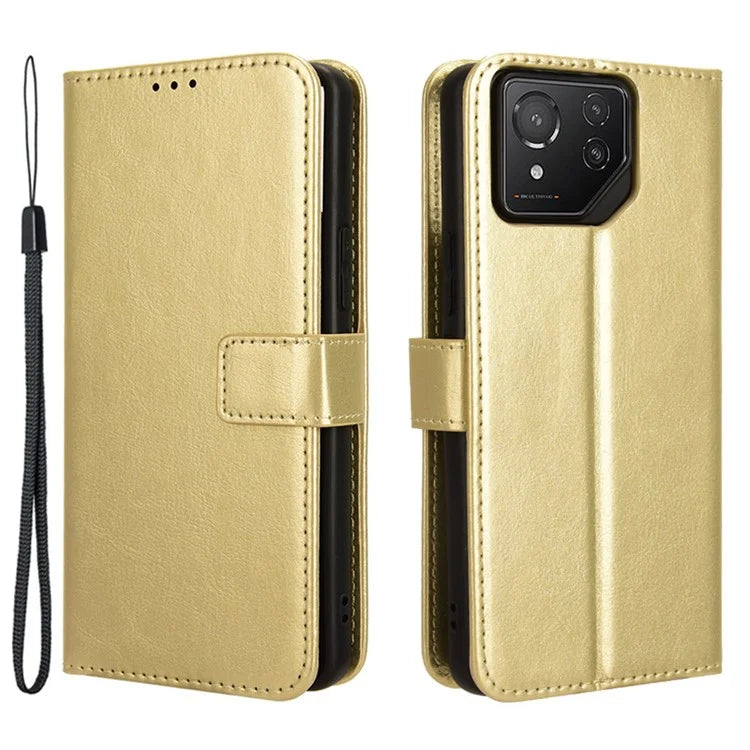 For Asus ROG Phone 8 Pro 5G / 8 5G Wallet Case Crazy Horse Texture PU Leather Phone Protector