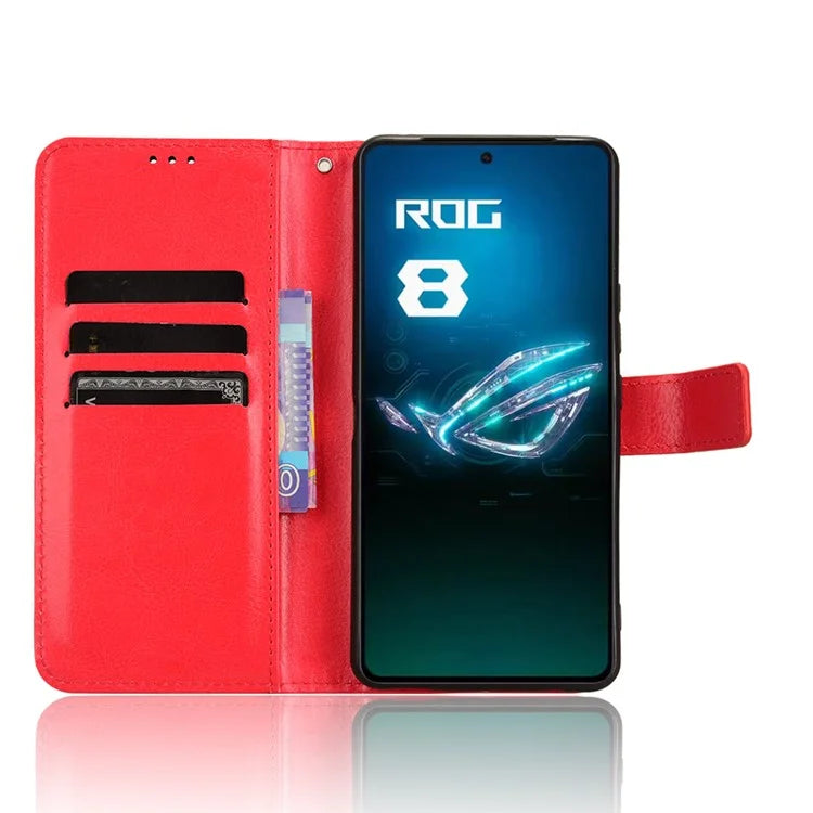 For Asus ROG Phone 8 Pro 5G / 8 5G Wallet Case Crazy Horse Texture PU Leather Phone Protector