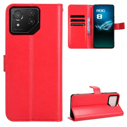 For Asus ROG Phone 8 Pro 5G / 8 5G Wallet Case Crazy Horse Texture PU Leather Phone Protector
