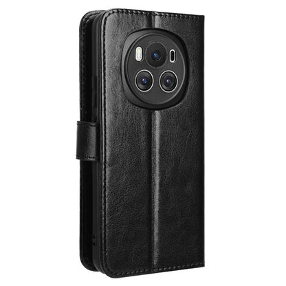 For Honor Magic6 5G Magnetic Phone Case Crazy Horse Texture Stand Cover with Hand Strap