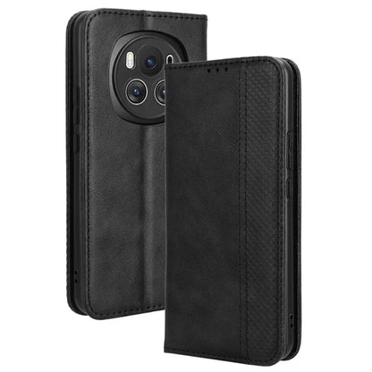 For Honor Magic6 5G Phone Case Retro Leather Wallet Cover Magnetic Closing
