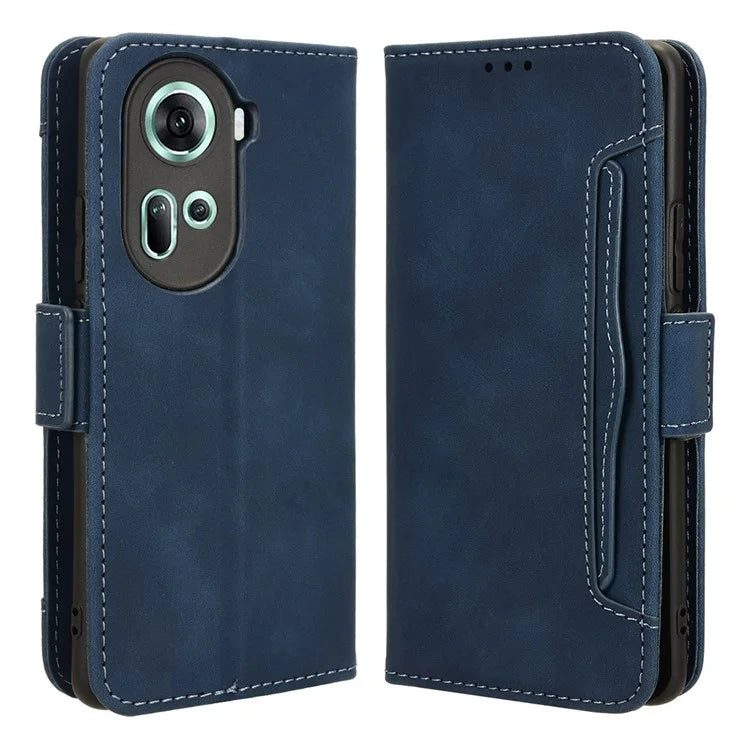 For Oppo Reno11 5G (Global) Case Multi Card Slots Leather Mobile Phone Cover