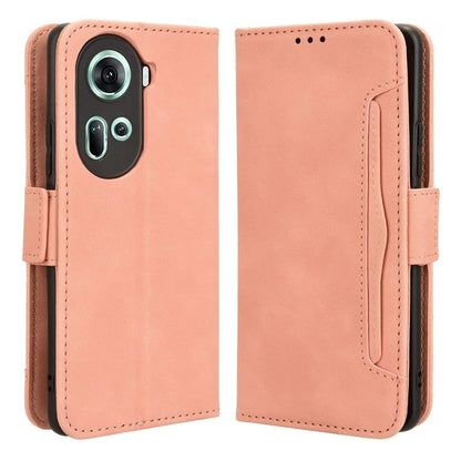 For Oppo Reno11 5G (Global) Case Multi Card Slots Leather Mobile Phone Cover