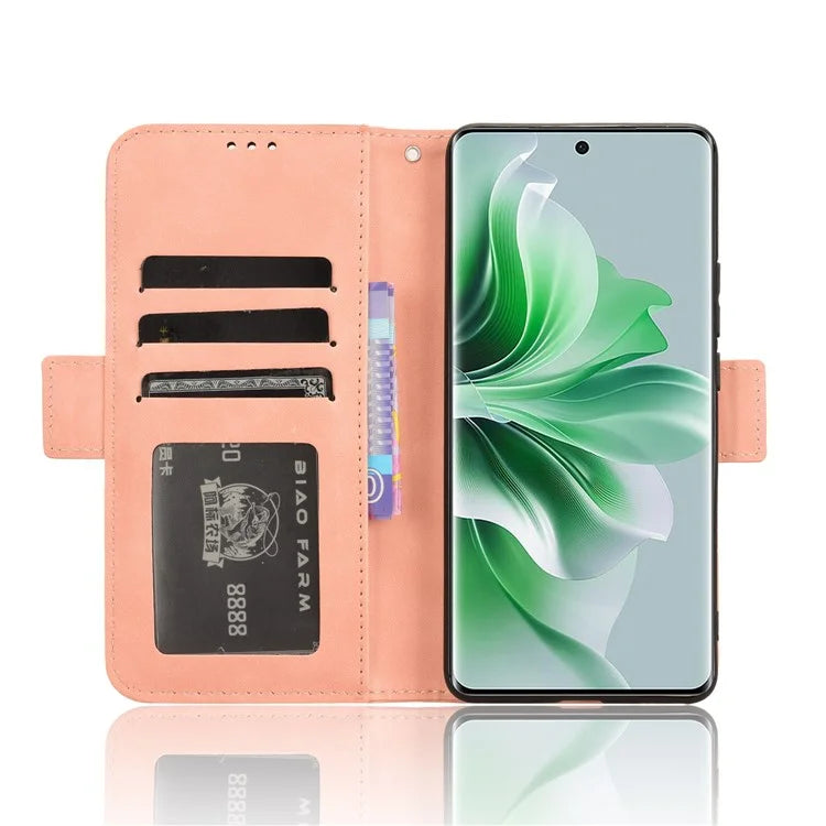 For Oppo Reno11 5G (Global) Case Multi Card Slots Leather Mobile Phone Cover