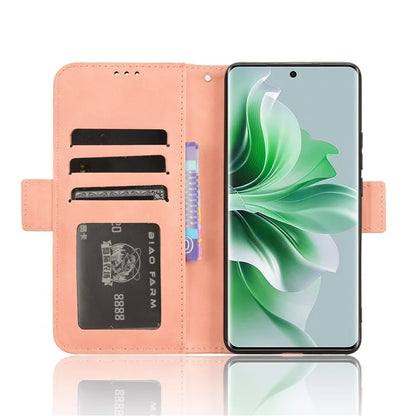 For Oppo Reno11 5G (Global) Case Multi Card Slots Leather Mobile Phone Cover