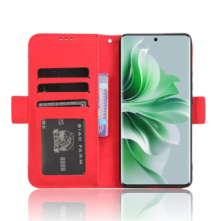 For Oppo Reno11 5G (Global) Case Multi Card Slots Leather Mobile Phone Cover