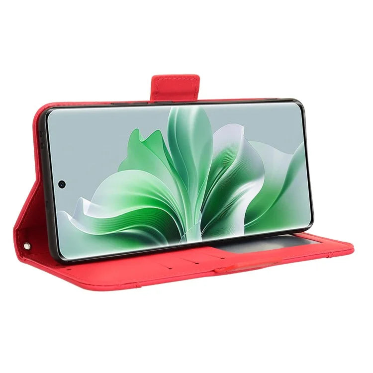 For Oppo Reno11 5G (Global) Case Multi Card Slots Leather Mobile Phone Cover