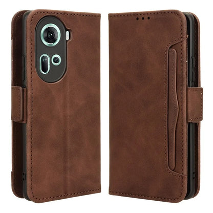 For Oppo Reno11 5G (Global) Case Multi Card Slots Leather Mobile Phone Cover