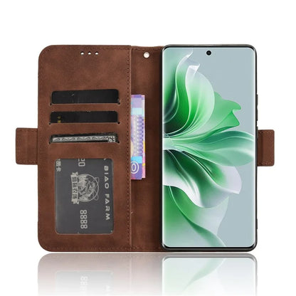 For Oppo Reno11 5G (Global) Case Multi Card Slots Leather Mobile Phone Cover