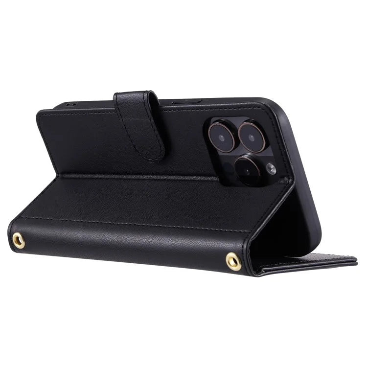 For iPhone 14 Pro Case Stitching Rhombus Grid PU Leather Wallet Cover