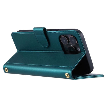 For iPhone 14 Pro Case Stitching Rhombus Grid PU Leather Wallet Cover