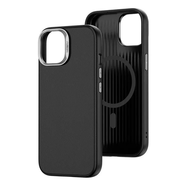 WIWU SP-019 for iPhone 15 Case Compatible with MagSafe PU Leather+TPU Phone Shell