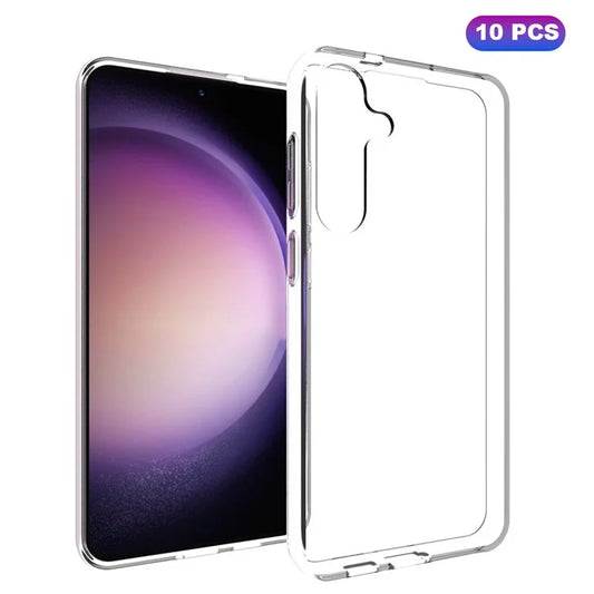 10Pcs  /  Pack For Samsung Galaxy S24+ Phone Case Watermark-Free Soft TPU Cover