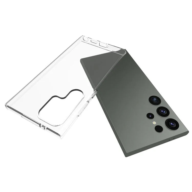 10Pcs  /  Pack For Samsung Galaxy S24 Ultra Cell Phone Case Clear Watermark-Free TPU Back Cover