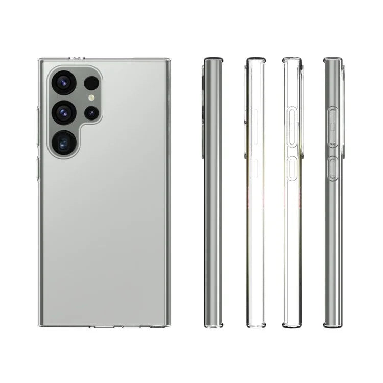 10Pcs  /  Pack For Samsung Galaxy S24 Ultra Cell Phone Case Clear Watermark-Free TPU Back Cover