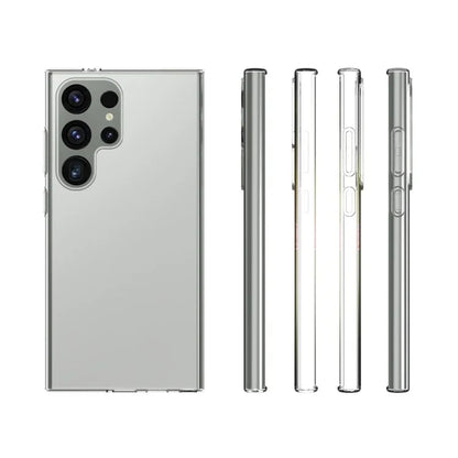 10Pcs  /  Pack For Samsung Galaxy S24 Ultra Cell Phone Case Clear Watermark-Free TPU Back Cover
