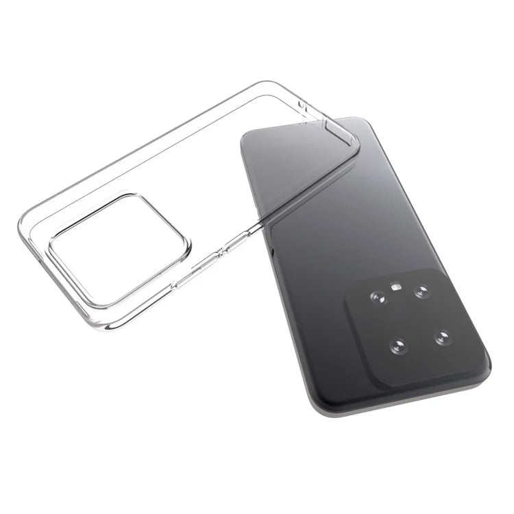 10Pcs  /  Pack For Xiaomi 14 Phone Case Watermark-Free TPU Transparent Back Shell