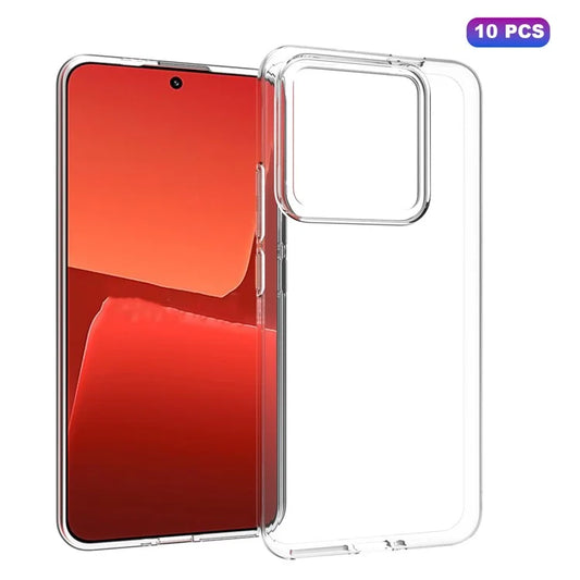 10Pcs  /  Pack For Xiaomi 14 Pro Phone Cover Watermark-Free Slim-Fit TPU Case