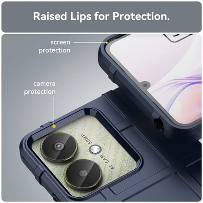 For Xiaomi Redmi 13C 4G  /  13C 5G  /  13R 5G  /  Poco M6 5G  /  Poco C65 4G TPU Case Square Grid Phone Back Cover