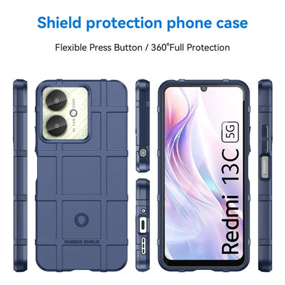 For Xiaomi Redmi 13C 4G  /  13C 5G  /  13R 5G  /  Poco M6 5G  /  Poco C65 4G TPU Case Square Grid Phone Back Cover