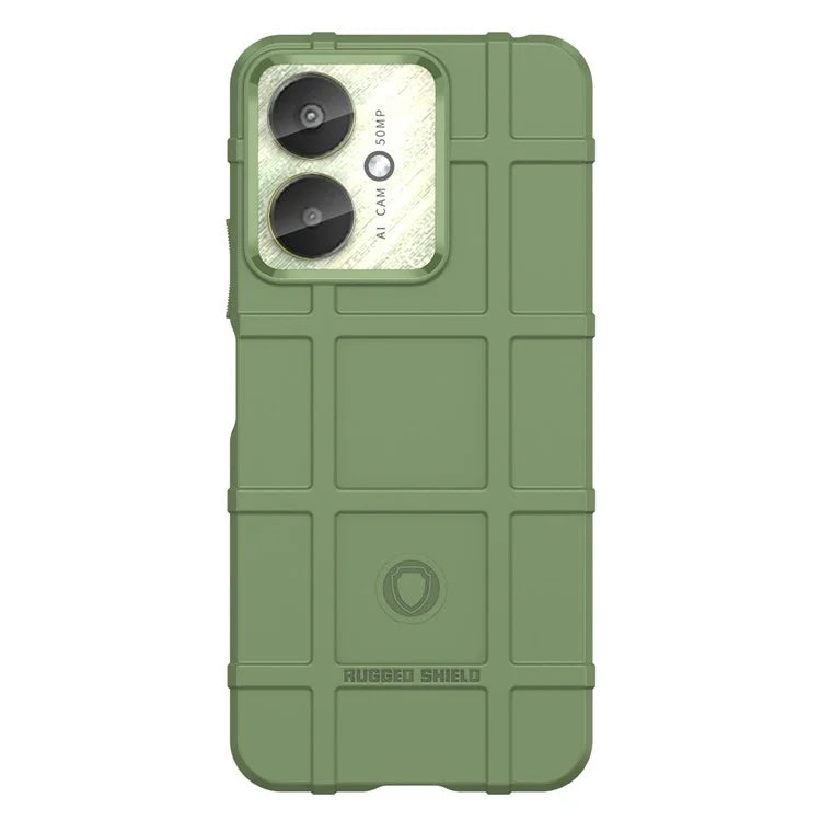 For Xiaomi Redmi 13C 4G  /  13C 5G  /  13R 5G  /  Poco M6 5G  /  Poco C65 4G TPU Case Square Grid Phone Back Cover