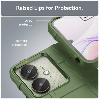 For Xiaomi Redmi 13C 4G  /  13C 5G  /  13R 5G  /  Poco M6 5G  /  Poco C65 4G TPU Case Square Grid Phone Back Cover