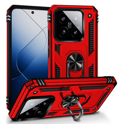 For Xiaomi 14 Drop-proof Case PC+TPU Phone Back Cover with Ring Kickstand