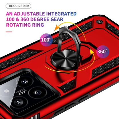For Xiaomi 14 Drop-proof Case PC+TPU Phone Back Cover with Ring Kickstand