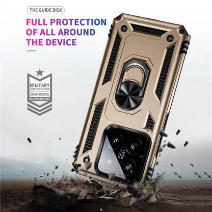 For Xiaomi 14 Drop-proof Case PC+TPU Phone Back Cover with Ring Kickstand