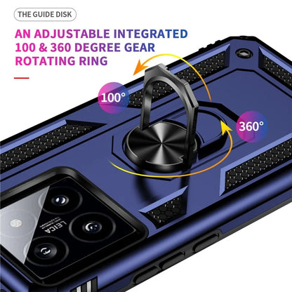 For Xiaomi 14 Drop-proof Case PC+TPU Phone Back Cover with Ring Kickstand