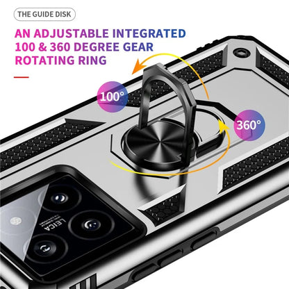 For Xiaomi 14 Drop-proof Case PC+TPU Phone Back Cover with Ring Kickstand