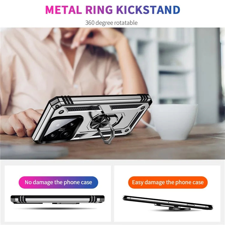 For Xiaomi 14 Pro Case Kickstand PC+TPU Shockproof Phone Cover Protector