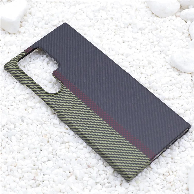Aramid Fiber Protective Case for Samsung Galaxy S23 Ultra 1500D Texture 3-Color Phone Cover