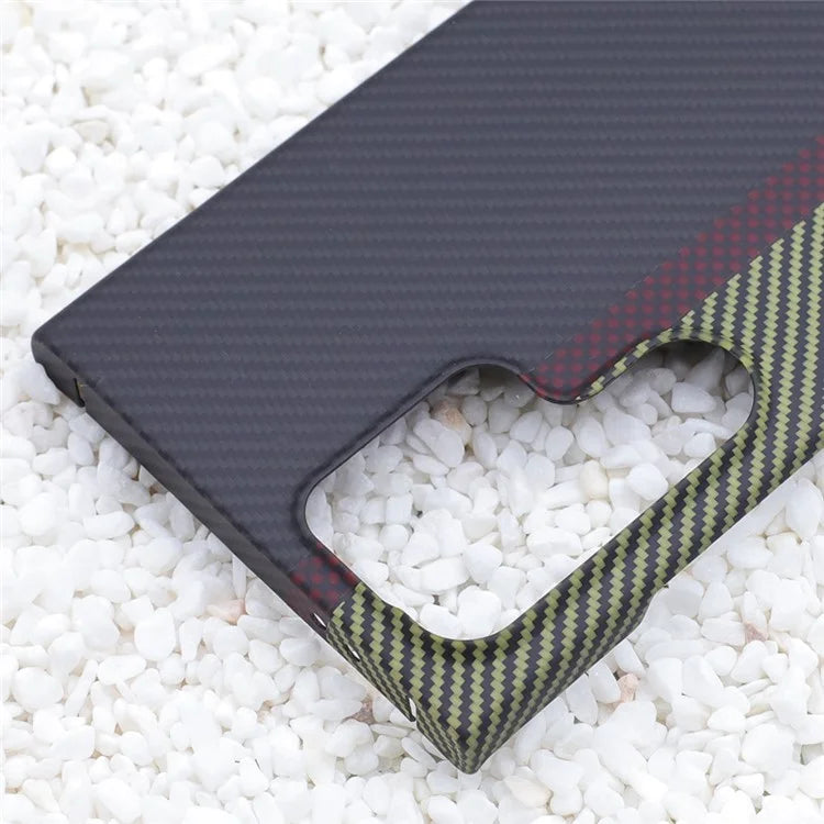 Aramid Fiber Protective Case for Samsung Galaxy S23 Ultra 1500D Texture 3-Color Phone Cover