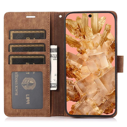 For Google Pixel 8a Phone Case with Strap Wallet Flip PU Leather Cover