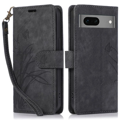 For Google Pixel 8a Phone Case with Strap Wallet Flip PU Leather Cover