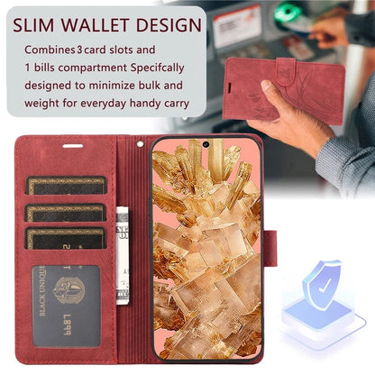 For Google Pixel 8 Pro Flip Leather Case Orchid Butterfly Pattern Wallet Phone Cover