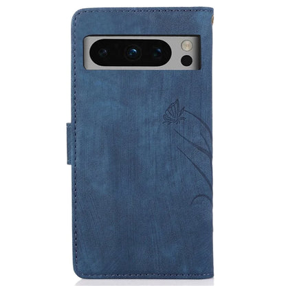 For Google Pixel 8 Pro Flip Leather Case Orchid Butterfly Pattern Wallet Phone Cover