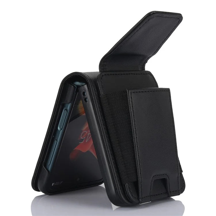 For Samsung Galaxy Z Flip4 5G Crossbody Phone Case PU Leather Back Cover
