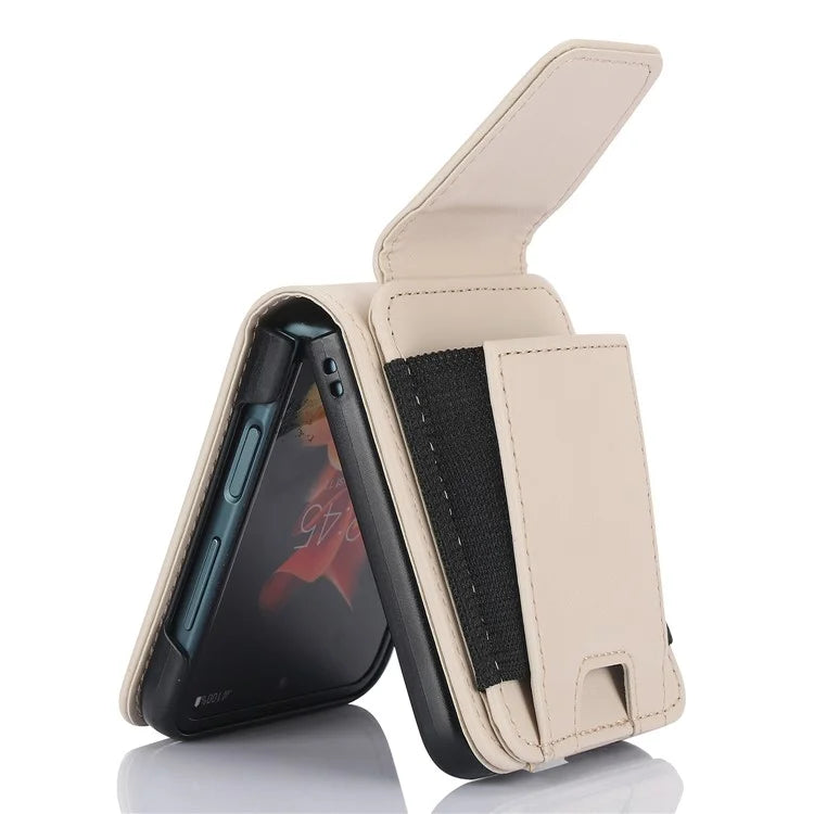 For Samsung Galaxy Z Flip4 5G Crossbody Phone Case PU Leather Back Cover