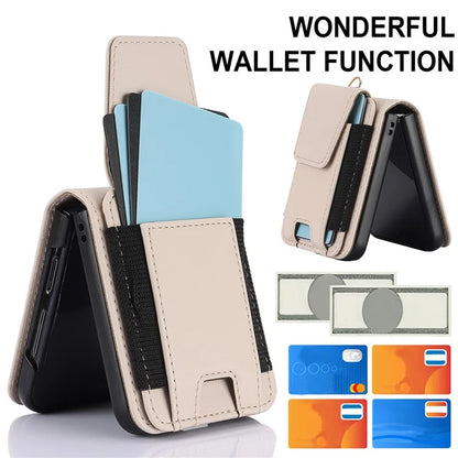 For Samsung Galaxy Z Flip4 5G Crossbody Phone Case PU Leather Back Cover