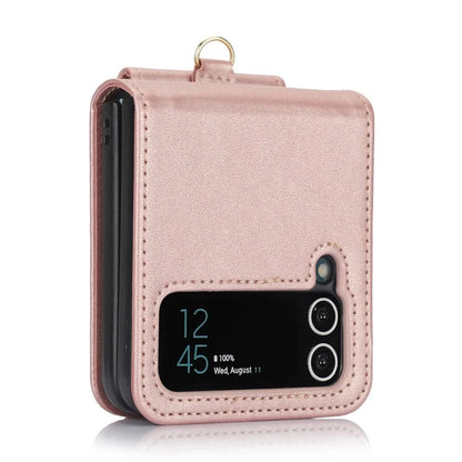 For Samsung Galaxy Z Flip4 5G Crossbody Phone Case PU Leather Back Cover