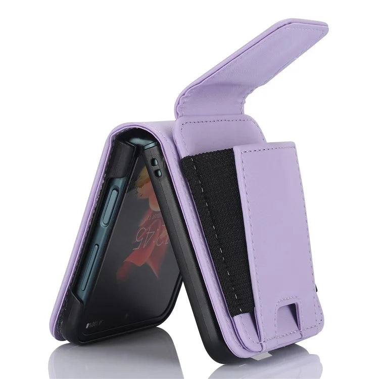 For Samsung Galaxy Z Flip4 5G Crossbody Phone Case PU Leather Back Cover