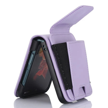 For Samsung Galaxy Z Flip4 5G Crossbody Phone Case PU Leather Back Cover