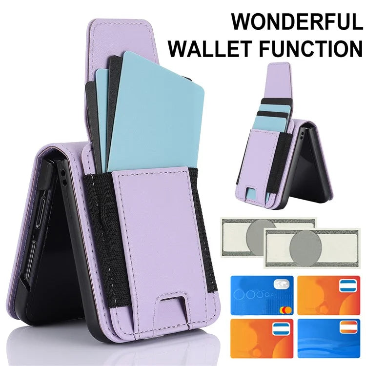 For Samsung Galaxy Z Flip4 5G Crossbody Phone Case PU Leather Back Cover