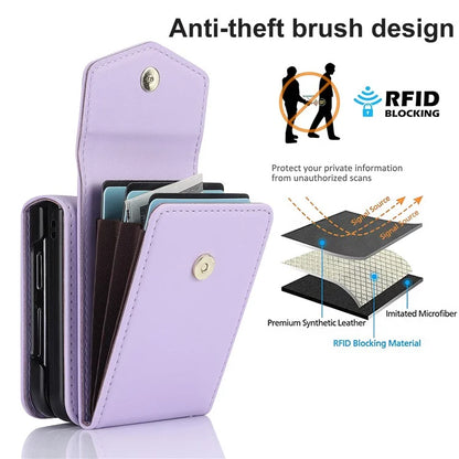 For Samsung Galaxy Z Flip4 5G Crossbody Phone Case RFID Blocking Card Holder Cover