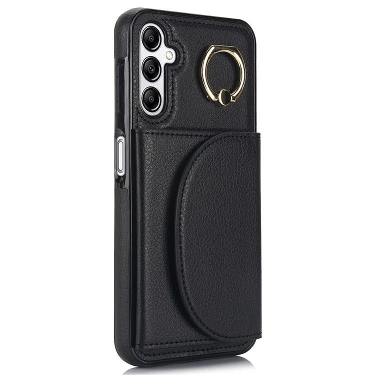 For Samsung Galaxy A54 5G Phone Case Ring Holder Card Slots PU Leather Back Cover