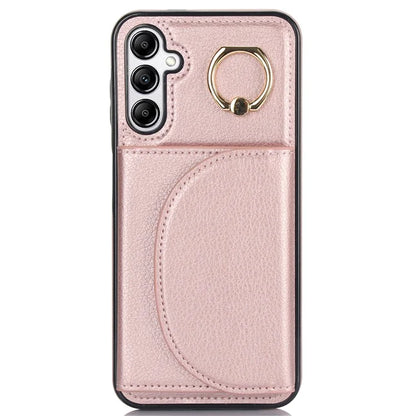 For Samsung Galaxy A54 5G Phone Case Ring Holder Card Slots PU Leather Back Cover